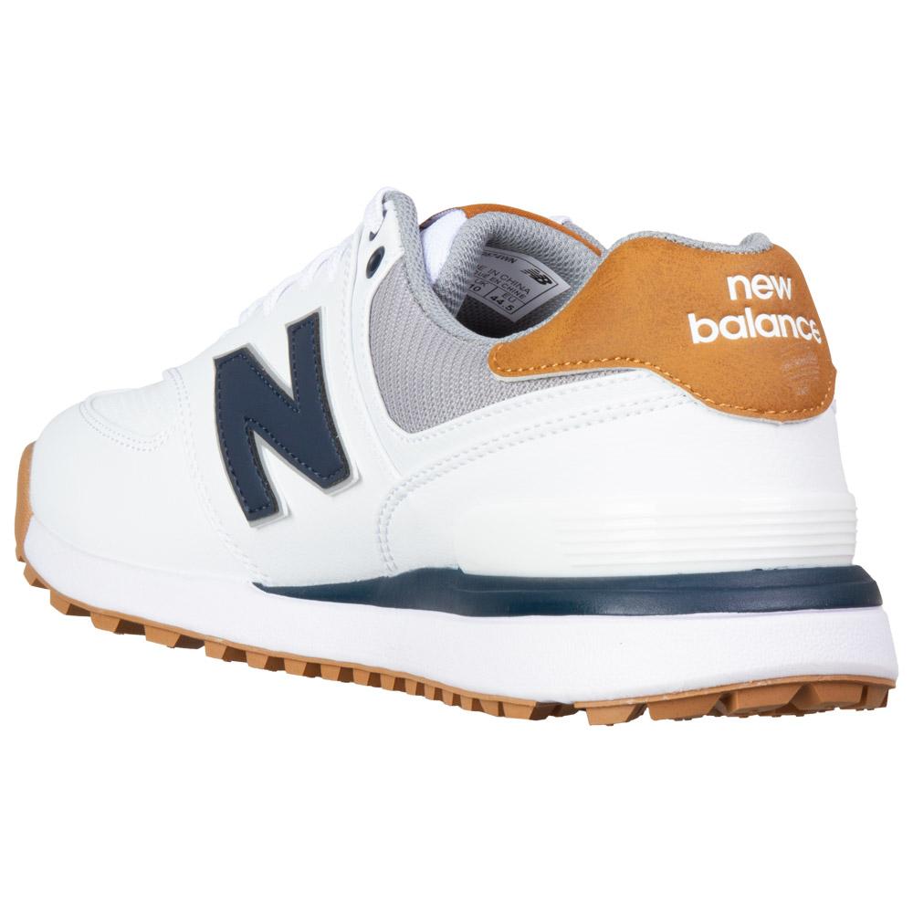 Chaussures sans crampons New Balance 574 Greens V2 White Navy Ete 2024 Monsieurgolf