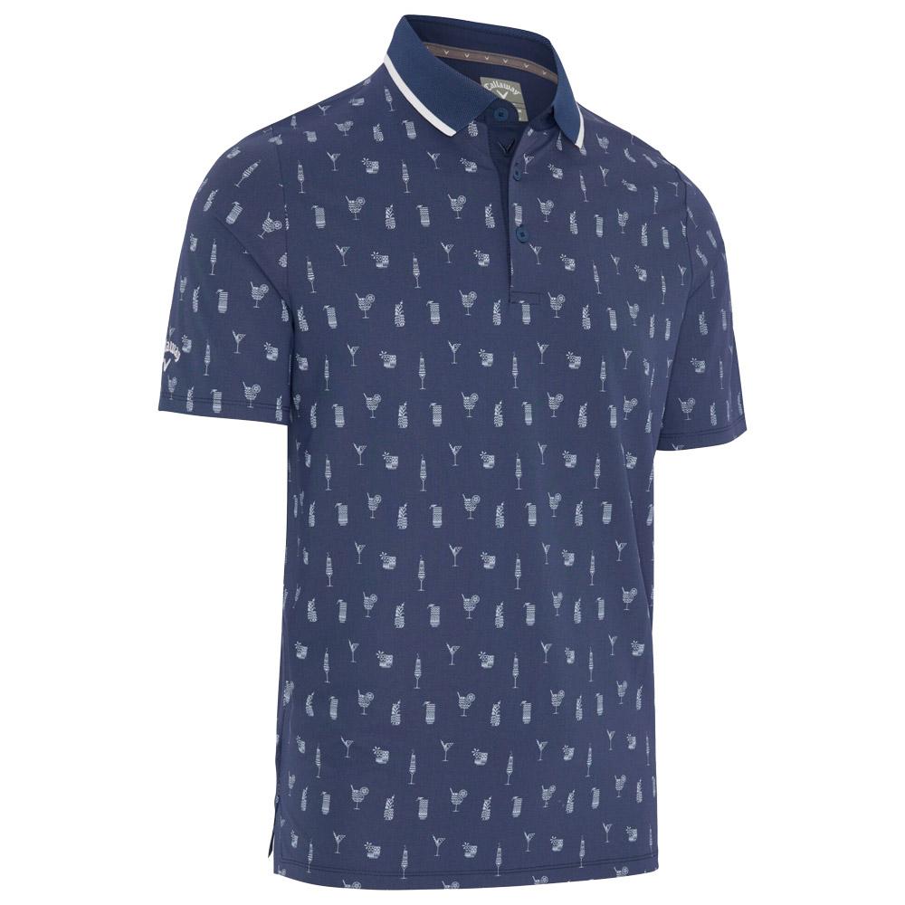 Emea Ss Geo Cocktail Print Peacoat - M