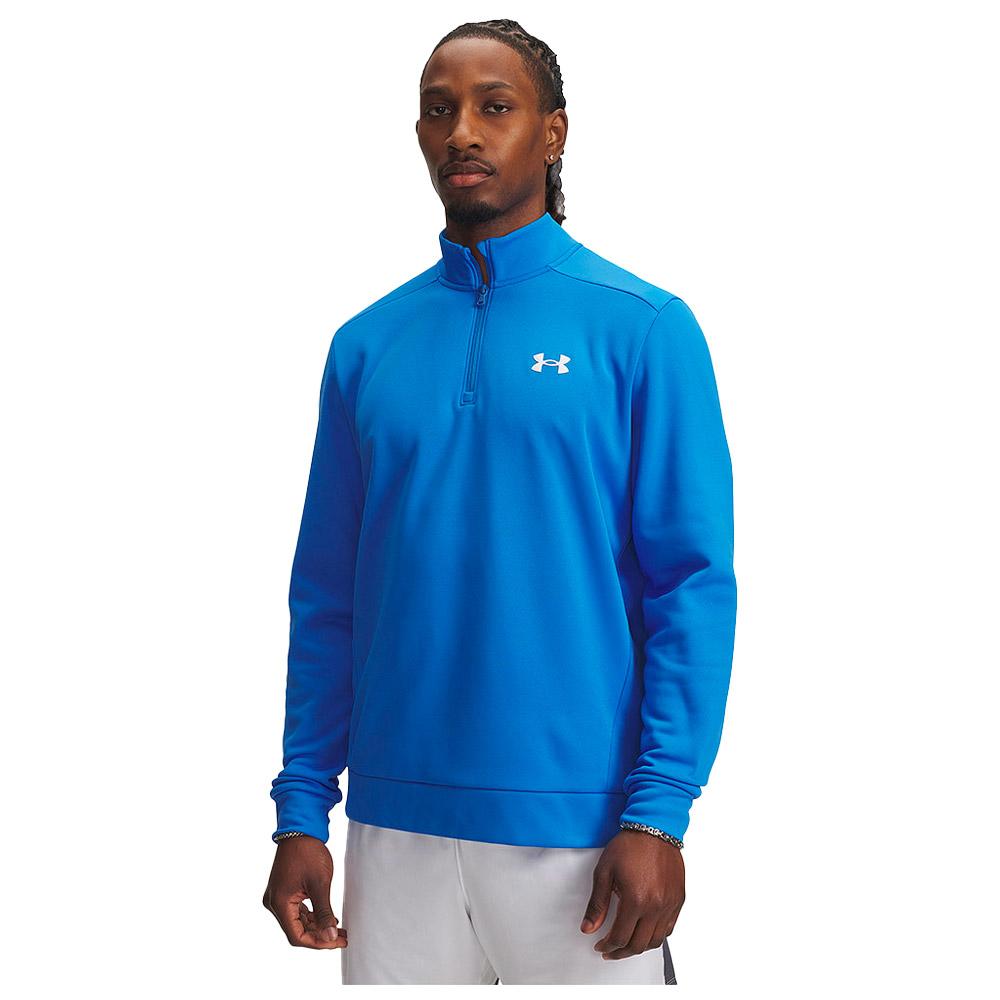 Armour Fleece 1/4 Zip Blue Atlantic White - L