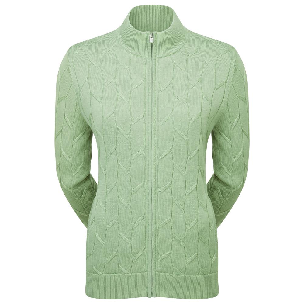 Full-Zip Lined Pullover Wmn Sage - S