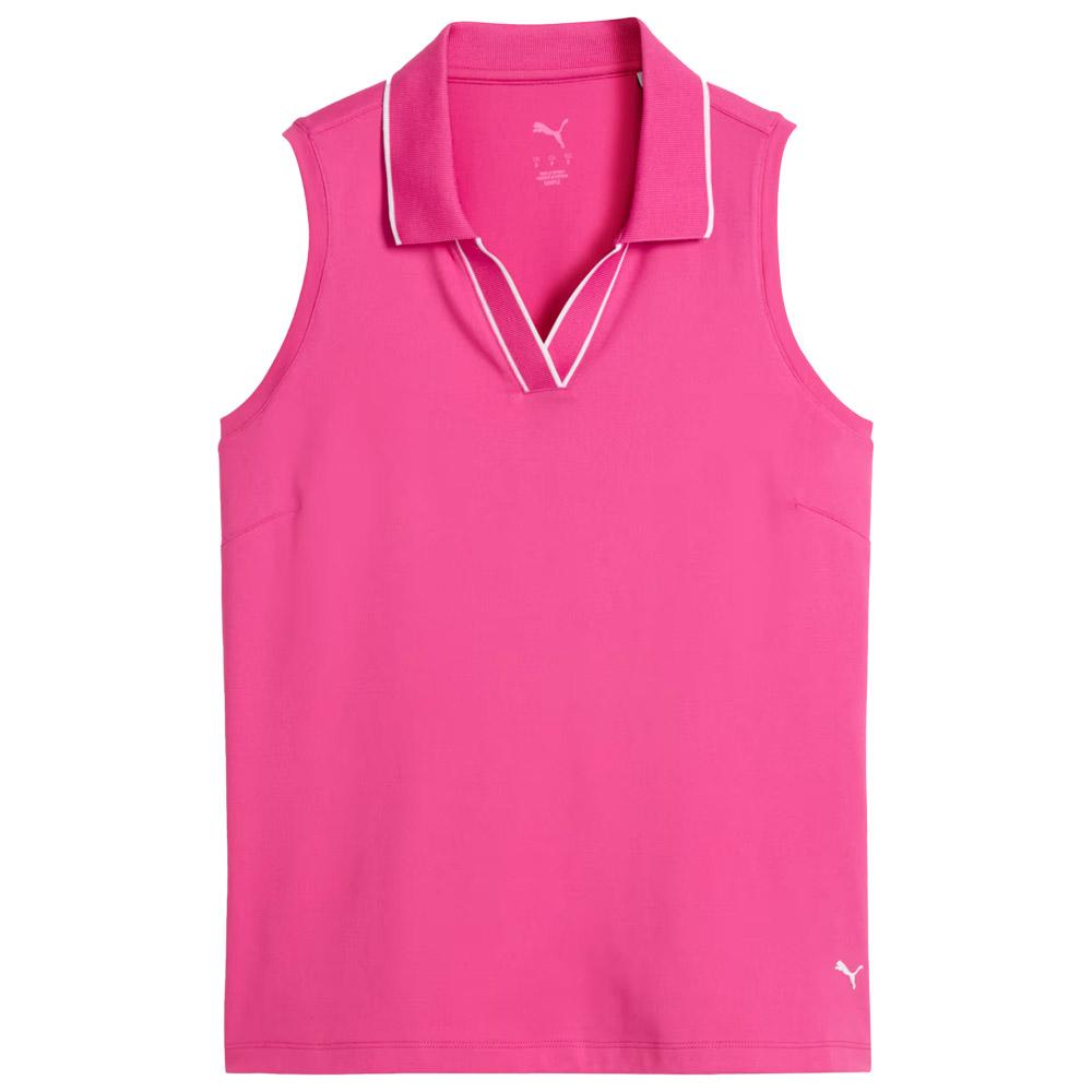 W Cloudspun Ess SL Polo Pink Opal - XS