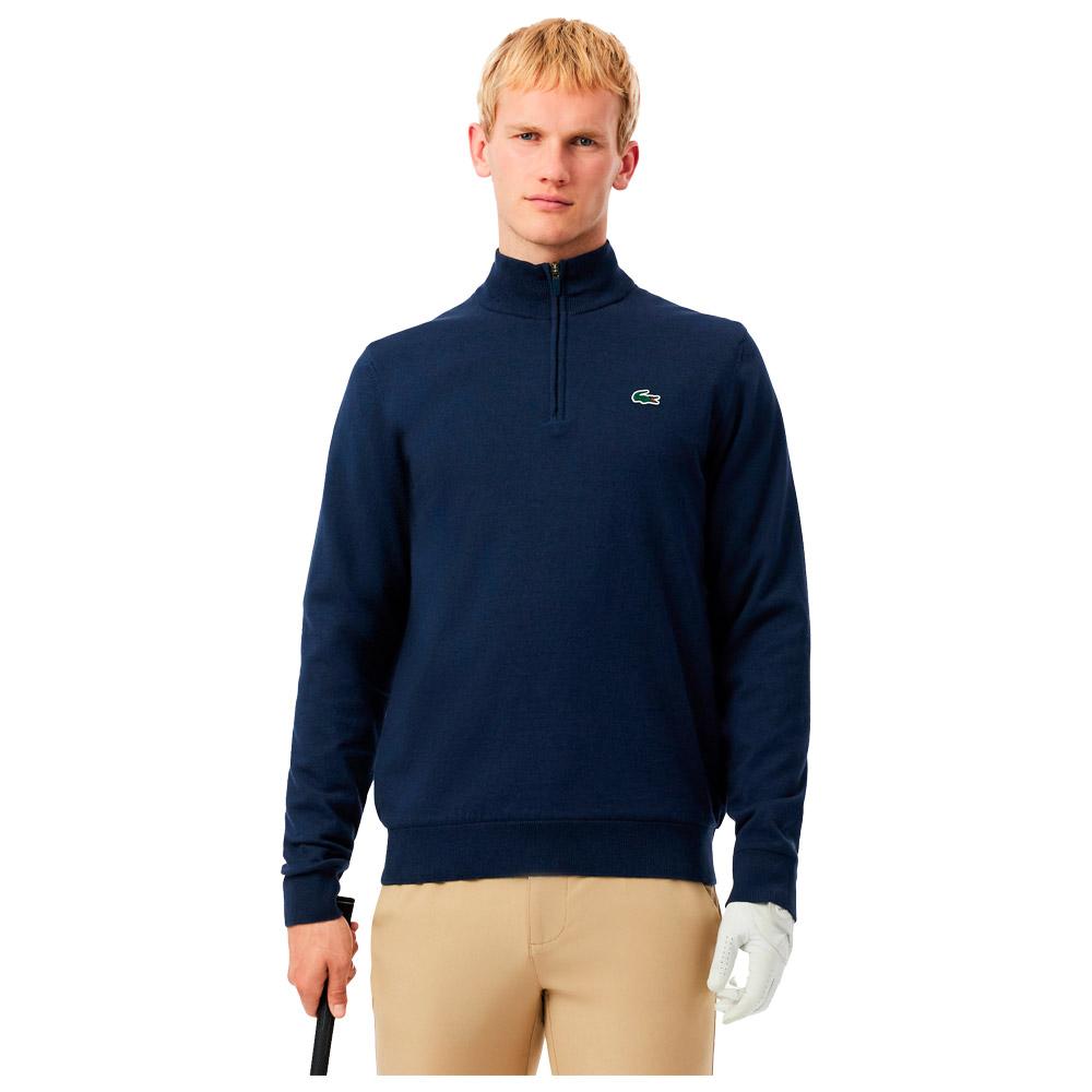 Pull Lacoste 1/4 Zip Windstopper Marine Hiver 2026 Monsieurgolf