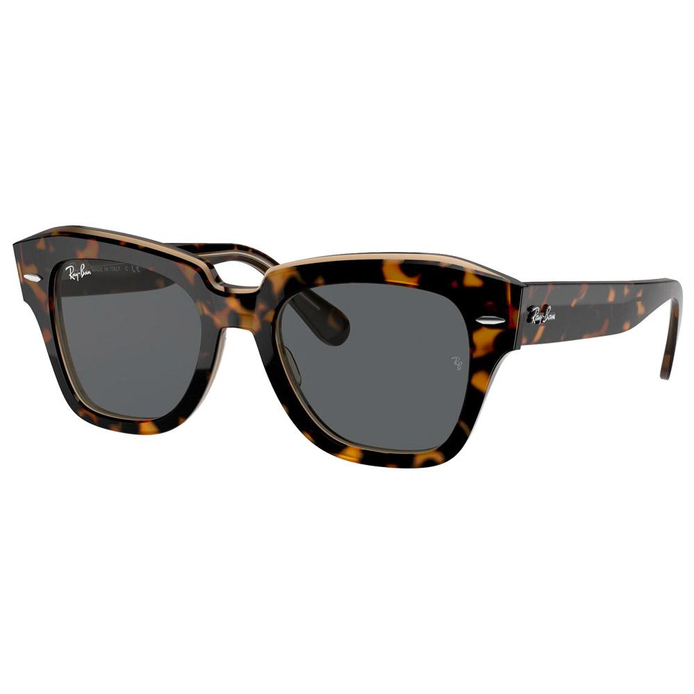 RB2186 State Street Polished Havana Brown Transparent Dark Grey - 49