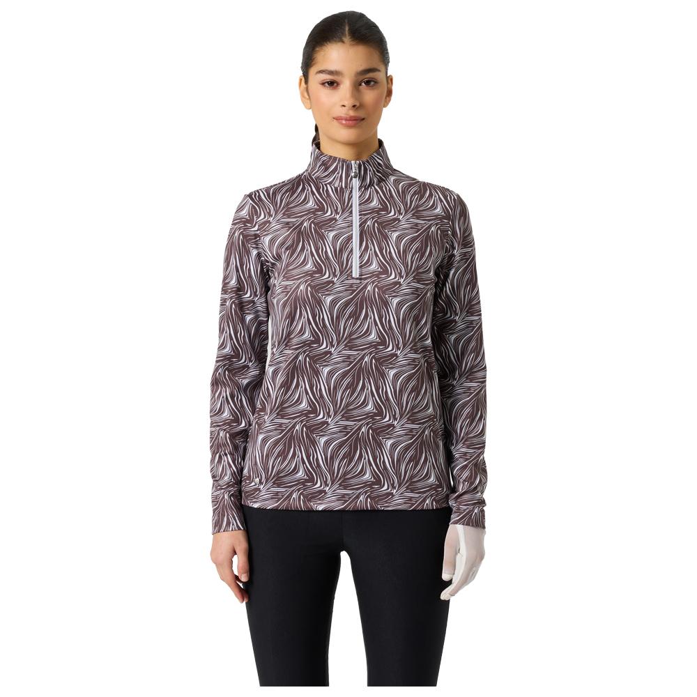 Print Peached Half Neck Zebra - L
