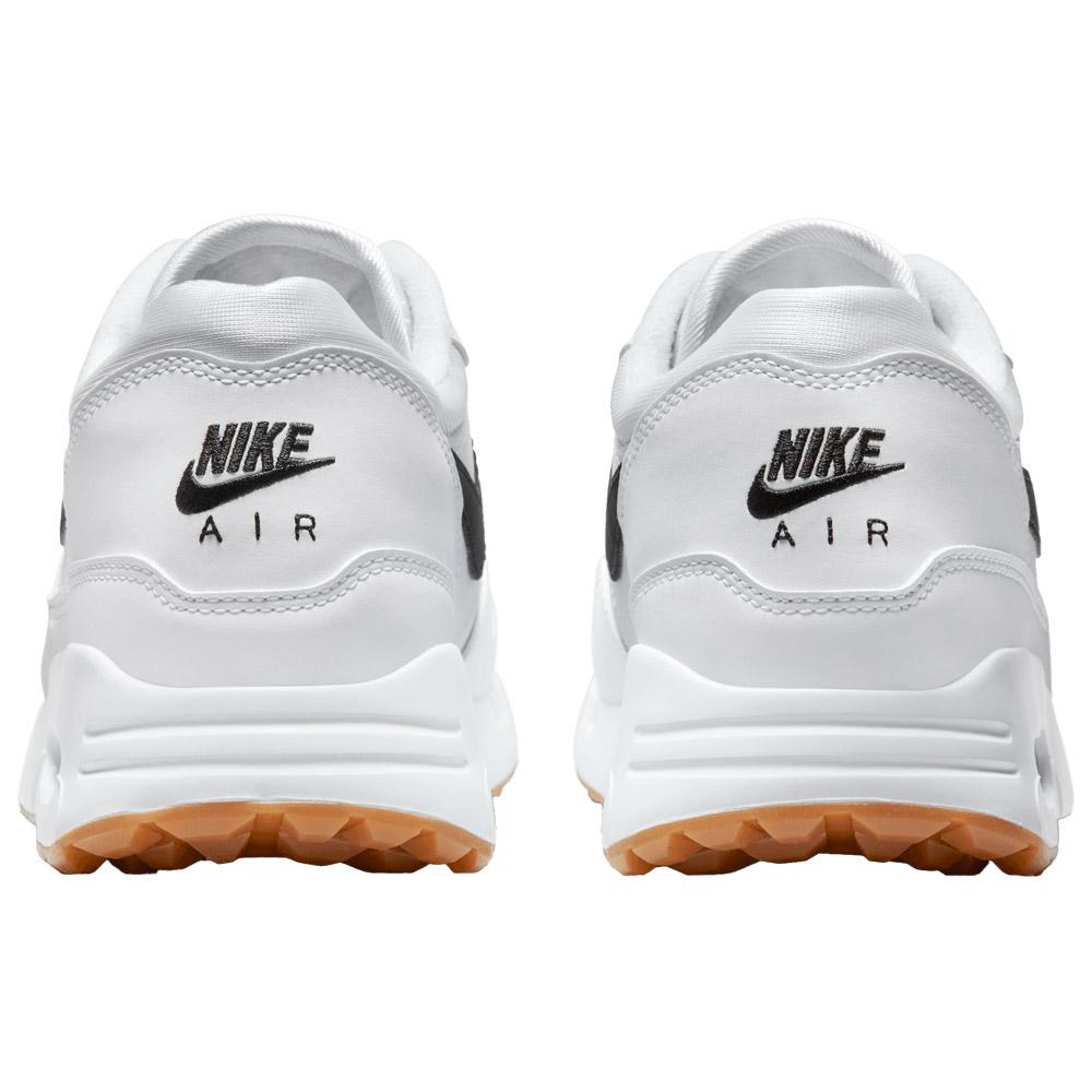 Nike air max 1 trainers in white and black top