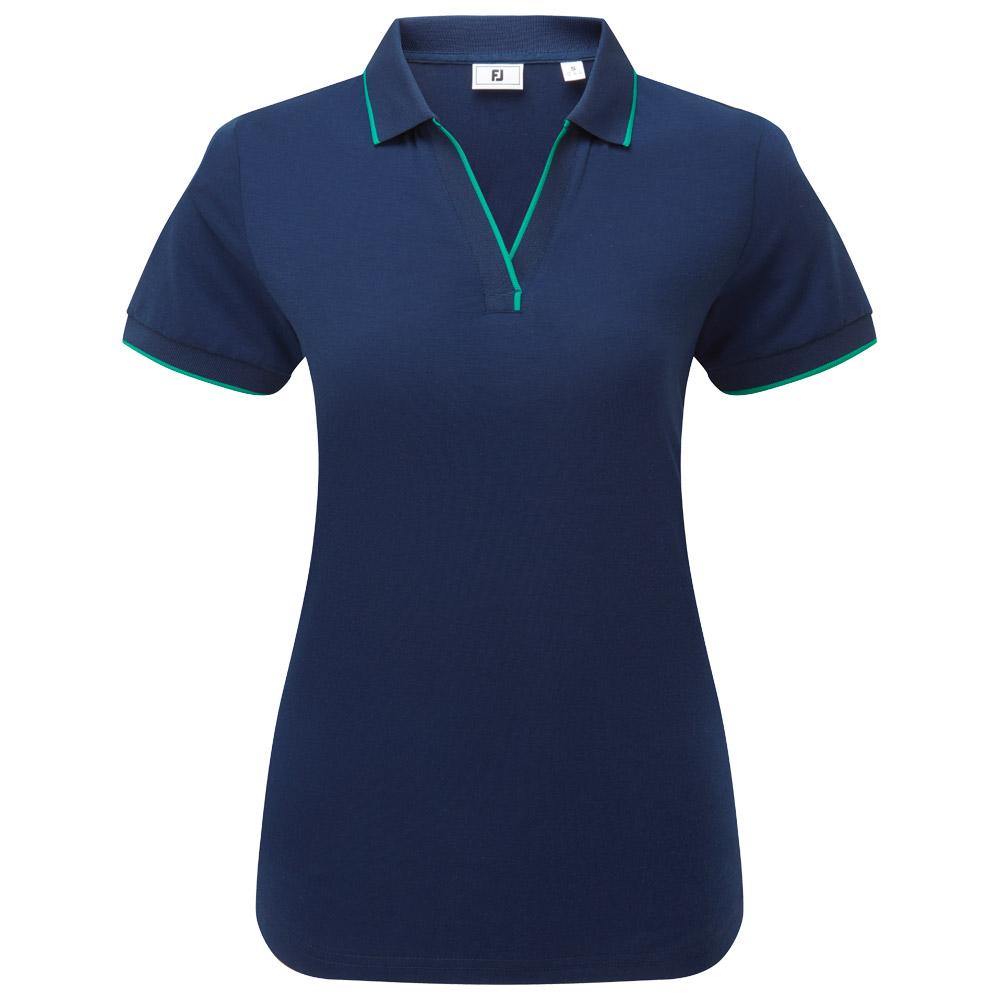 Footjoy Damen Polohemd Blau XS - Monsieurgolf.de