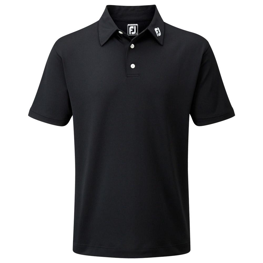Stretch Pique Solid Black - M