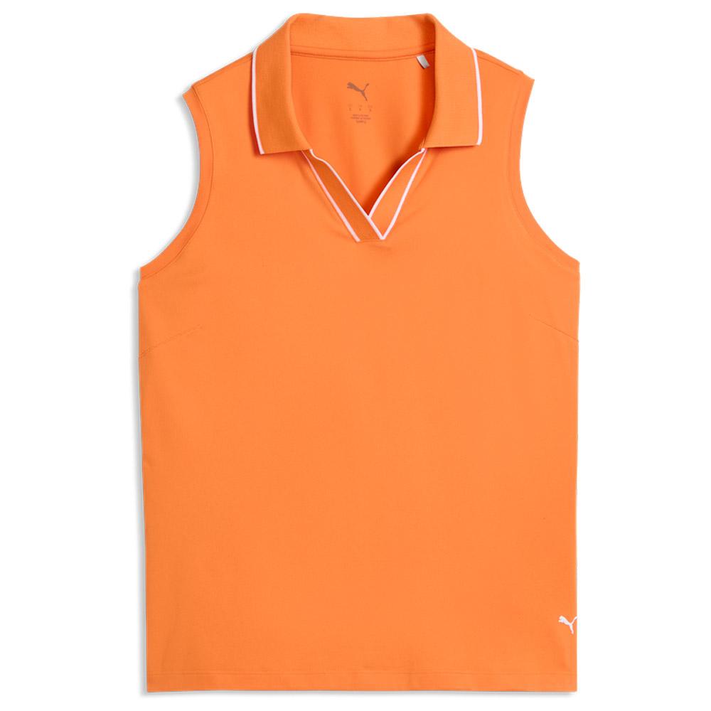 W Cloudspun Ess SL Polo Melon Glow - L