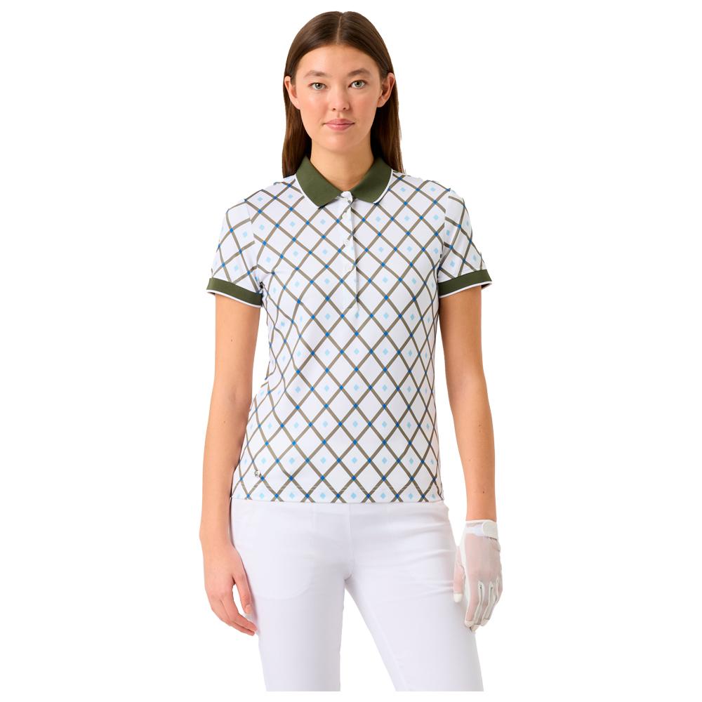 Printed Short Sleeve Abstract Argyle - M