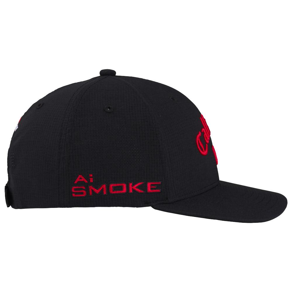Casquette Callaway Junior Tour – Réglable, Noir/rouge, Enfant, Neuve