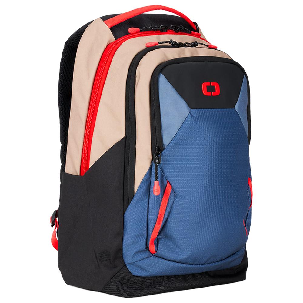 Axle Pro Backpack Tan Blue Red