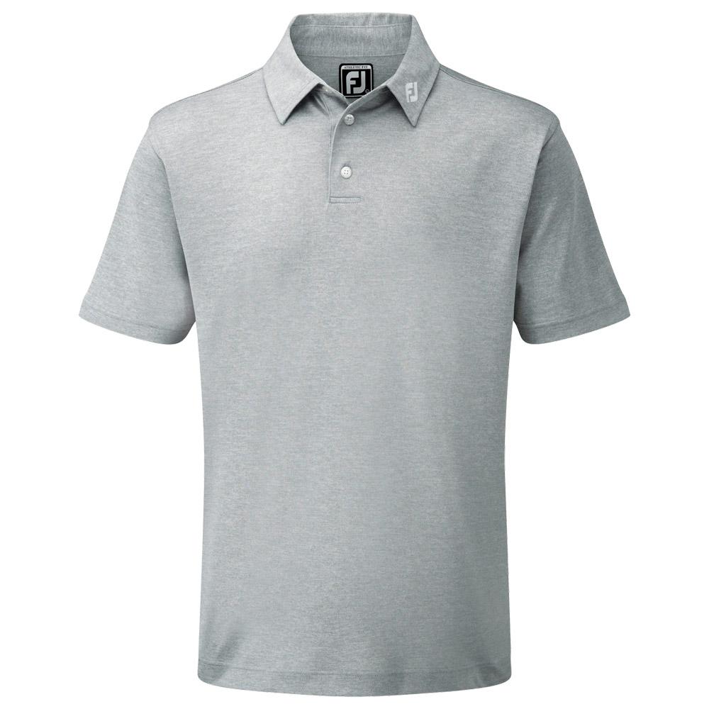 Stretch Pique Solid Heather Grey - M