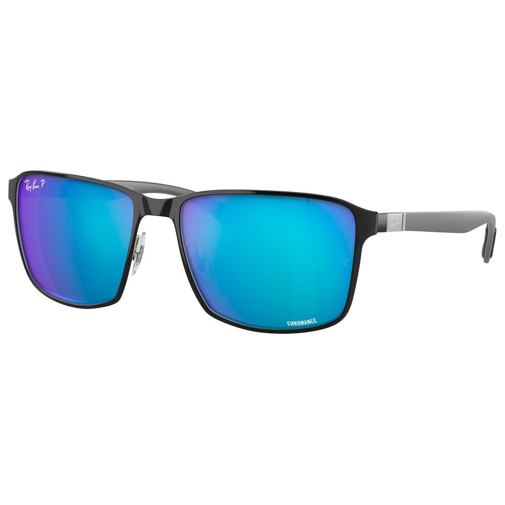 Ray Ban - RB3721 Polished Black Silver Chromance Polar Blue - 59 - Lunettes de soleil