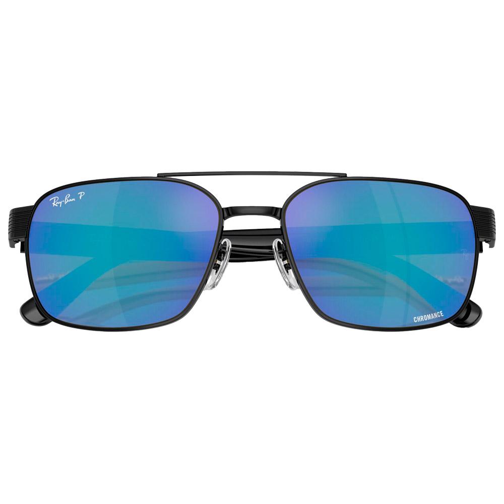 Lunettes de soleil Hoven Skinny Legs bleues et noires brillantes/gris