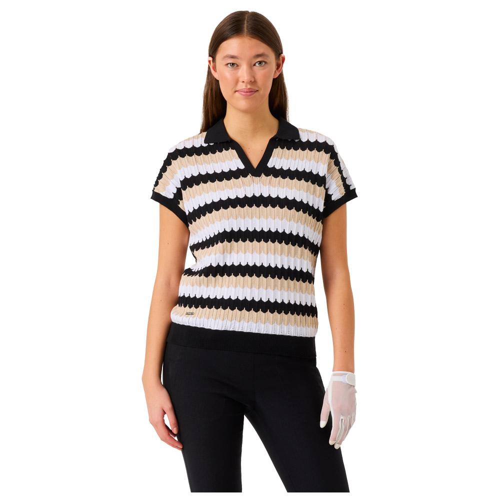 Zig Zag Cap Sleeve Black - XS