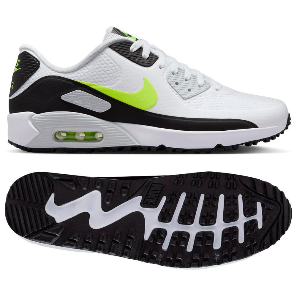 Schuhe ohne Spikes Nike Air Max 90 G White Hot Lime Sommer 2025