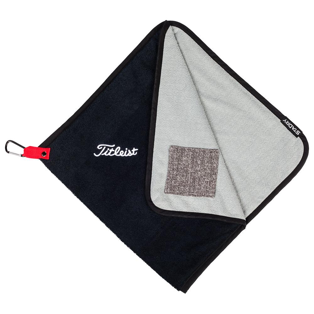 Serviette De Golf Titleist Players – Noir 20x40 Pouces – 100% Coton – Neuve Avec étiquette