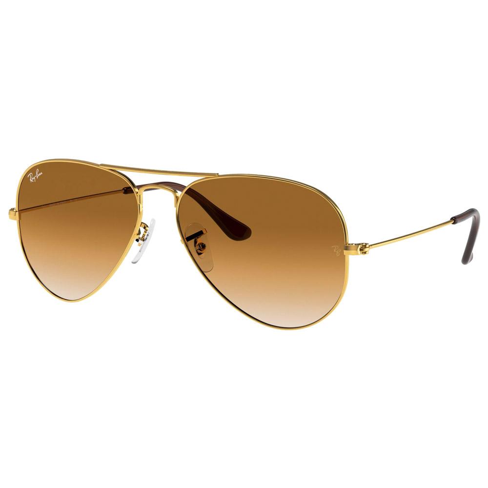 RB3025 Aviator Polished Gold Light Brown Gradient - 58