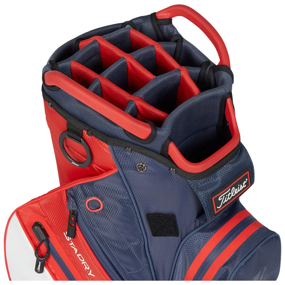 Cartbag Komplettsatz Titleist Cart 14 Stadry Navy Red White Sommer 2025 Monsieurgolf