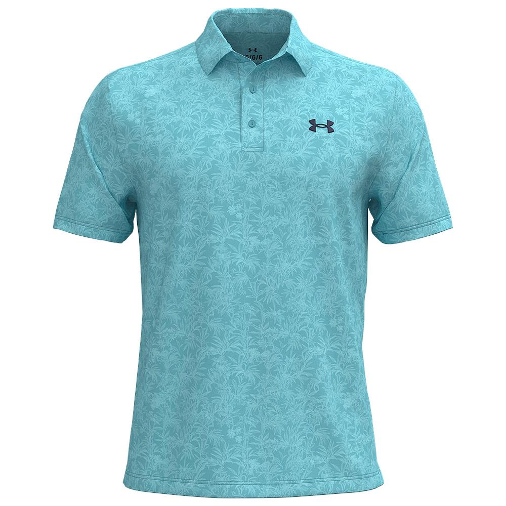 Playoff 3.0 Printed Polo Tropical Fescue Blue Haze - L