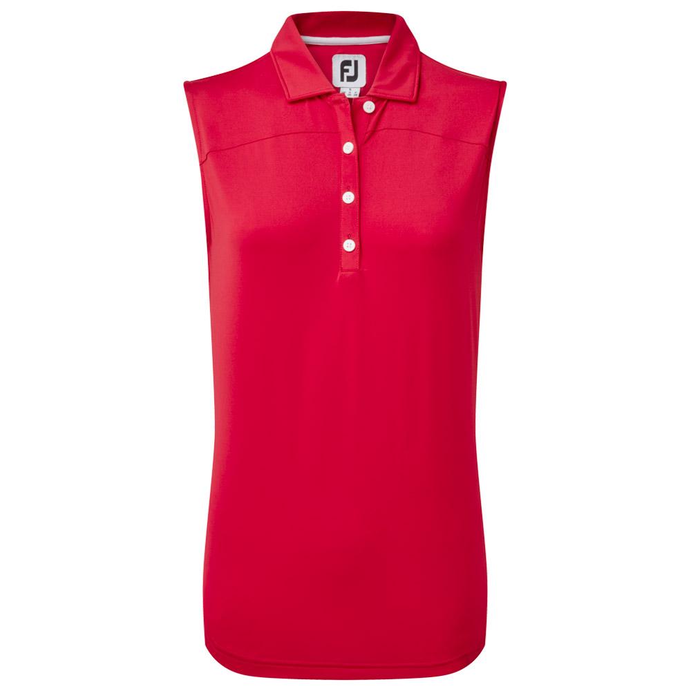 Mesh Back Sleeveless Lisle Red - S