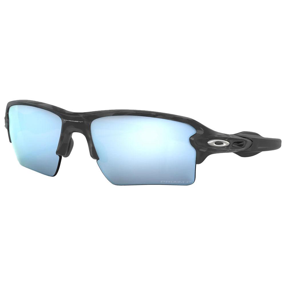 Flak 2.0 XL Matte Black Camo Prizm Deep Water Polarized