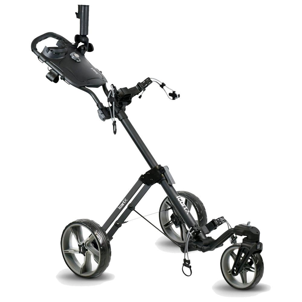 X - 3 Wheel Push Trolley Black Grey
