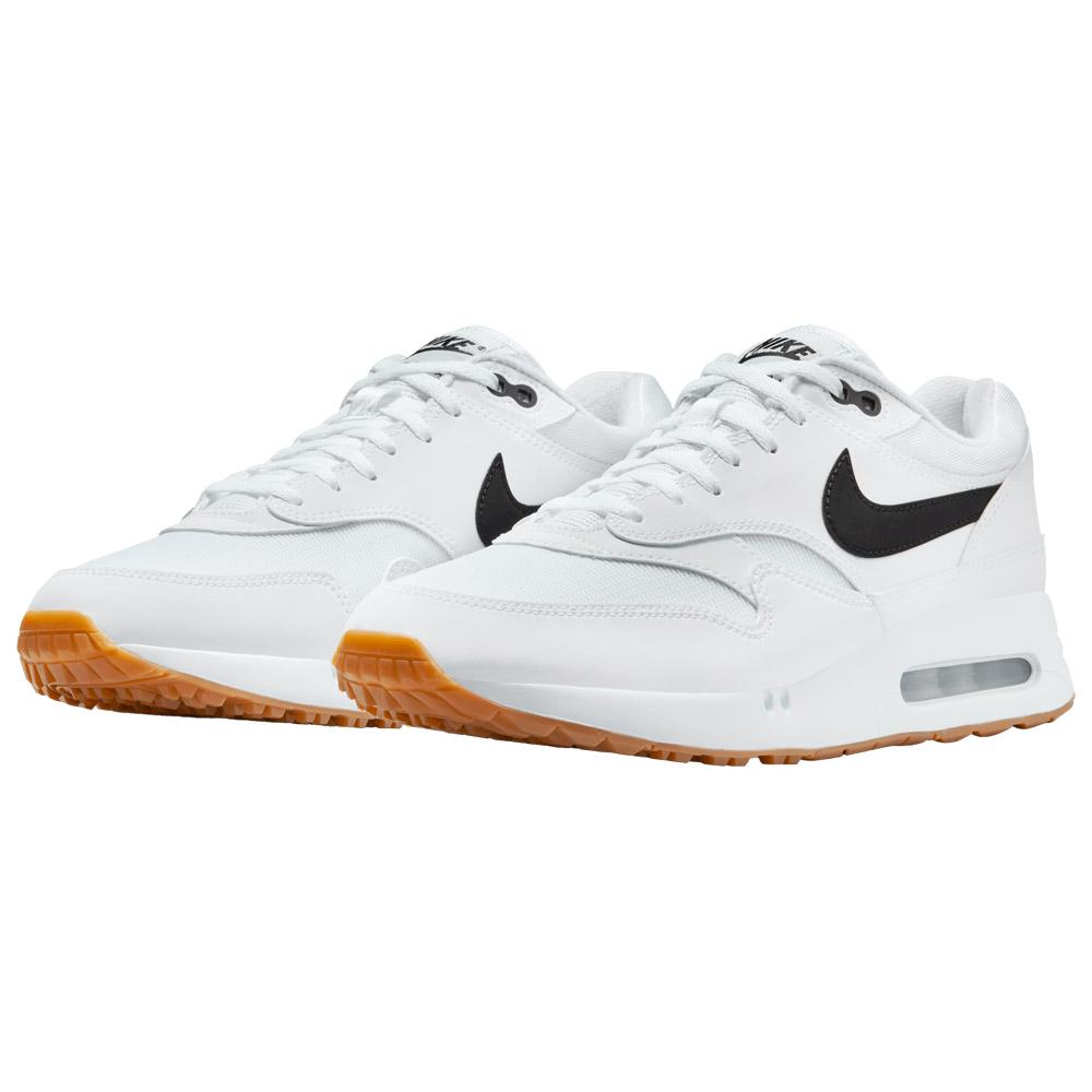 Schuhe ohne Spikes Nike Air Max 1 86 OG G White Black Gum Medium Brown Sommer 2025 Monsieurgolf