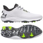 Under Armour Chaussures avec spikes Drive Pro Wide White Metallic Gun Metal Présentation