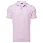 Footjoy Polohemde Floral Sketch Print Lisle Pink Lemonade Präsentation
