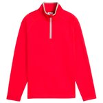 Puma Golf Pullover Boys Waffle Fleece 1/4 Zip Strong Red Präsentation