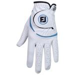 Footjoy Klassischer Synthetikhandschuh (einzeln) Junior White Cobalt Präsentation