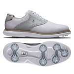 Footjoy Chaussures avec spikes Traditions White Grey White Présentation
