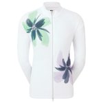 Footjoy Veste Lightweight Full-Zip Woven Jacket White With Lavender Mint Navy Présentation