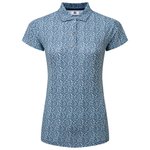 Footjoy Polohemde Animal Print Cap Sleeve Shirt Skyway Präsentation