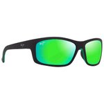 Maui Jim Sonnenbrille Kanaio Coast Noir Mat Vert MauiGreen Minéral Superthin Präsentation