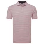 Footjoy Polohemde Balance Stripe Lisle White Hibiscus Präsentation