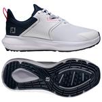 Footjoy Chaussures sans spikes Qmotion Women White Blue Pink Présentation