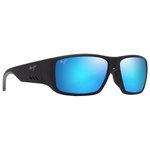 Maui Jim Sonnenbrille Keha Asian Fit Noir Mat Bleu Hawaï Minéral SuperThin Präsentation