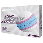 Taylormade Neue Golfbälle Tour Response Stripe Blue Pink Präsentation