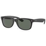 Ray Ban Sonnenbrille RB2132 New Wayfarer Classic Matte Rubber Black Polar Green Präsentation