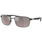 Ray Ban Sonnenbrille RB3737 Polished Black Chromance Grey Polar Präsentation