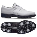 Footjoy Schuhe mit Spikes Premiere Series The Packard White Navy Pink Präsentation