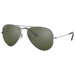Ray Ban Sonnenbrille RB3025 Aviator Polished Silver Grey Präsentation