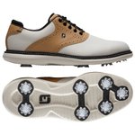 Footjoy Schuhe mit Spikes Traditions Limited Edition White Natural Luxe Präsentation