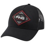 Ping Cap Diamond Trucker Cap Black Präsentation