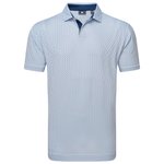 Footjoy Polohemde Irongate Print Lisle Sky Navy Präsentation