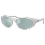 Ray Ban Sonnenbrille RB2228 Polished Silver Light Green Silver Mirror Präsentation