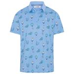 Original Penguin Polohemde Pete's Botanical Drink Blue Jay Präsentation