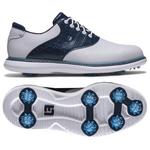Footjoy Chaussures avec spikes Traditions White Navy Blue Présentation